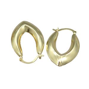 Copper Latchback Earrings Gold Plated, approx 7mm, 26-40mm [FN39341]