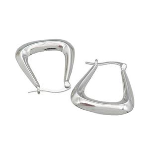 Copper Latchback Earrings Platinum Plated, approx 4.5mm, 23-27mm [FN39342]
