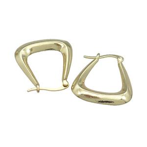 Copper Latchback Earrings Gold Plated, approx 4.5mm, 23-27mm [FN39343]