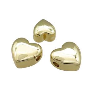 Copper Heart Beads 18K Gold Plated, approx 8mm [FN39363-8MM]
