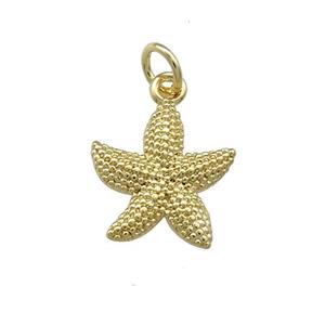 Copper Starfish Pendant Gold Plated, approx 13-14mm [FN39413]