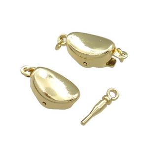 Copper Clasp Slider Gold Plated, approx 8-12mm [FN39432]