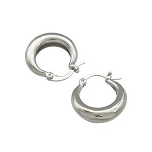 Copper Latchback Earrings Platinum Plated, approx 18mm [FN39868]