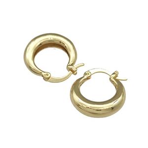 Copper Latchback Earrings Gold Plated, approx 18mm [FN39869]