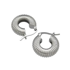 Copper Latchback Earrings Platinum Plated, approx 19mm [FN39871]