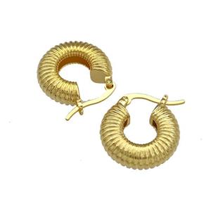 Copper Latchback Earrings Gold Plated, approx 19mm [FN39872]