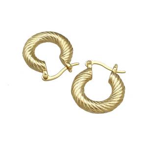 Copper Latchback Earrings Gold Plated, approx 20mm [FN39873]