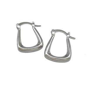 Copper Latchback Earrings Platinum Plated, approx 14-21mm [FN39874]