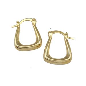 Copper Latchback Earrings Gold Plated, approx 14-21mm [FN39875]