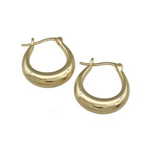 Copper Latchback Earrings Gold Plated, approx 20-23mm [FN39877]