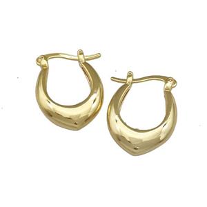 Copper Latchback Earrings Gold Plated, approx 16.5-24mm [FN39878]