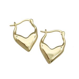 Copper Latchback Earrings Gold Plated, approx 16-25mm [FN39880]