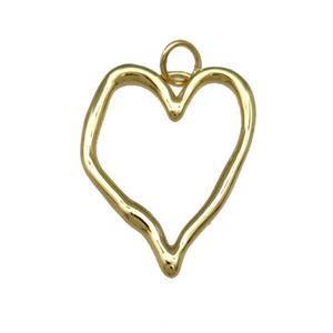 Copper Heart Pendant Gold Plated, approx 18-25mm [FN39931]