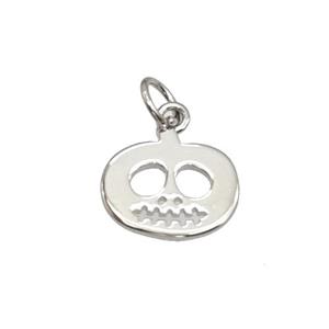 Halloween Ghost Charms Copper Pendant Platinum Plated, approx 10-12mm [FN39932]