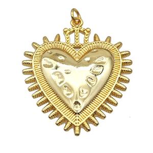 Copper Heart Pendant Gold Plated, approx 30-35mm [FN39951]