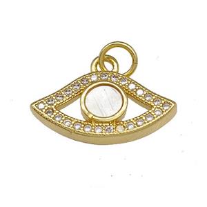 Copper Lips Pendant Pave Shell Zirconia 18K Gold Plated, approx 10-18mm [FN40032]