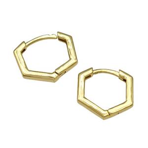 Copper Latchback Earrings Gold Plated, approx 14mm [FN40233]