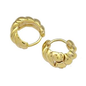 Copper Latchback Earrings Gold Plated, approx 16mm [FN40276]
