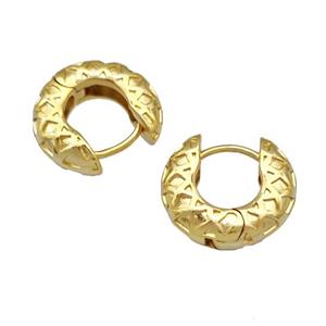 Copper Latchback Earrings Gold Plated, approx 18.5mm [FN40284]