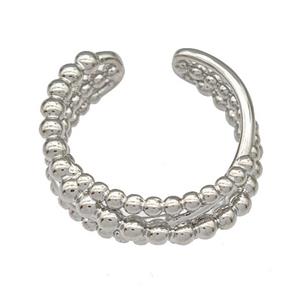 Copper Rings Platinum Plated, approx 7.5mm, 18mm dia [FN40407]