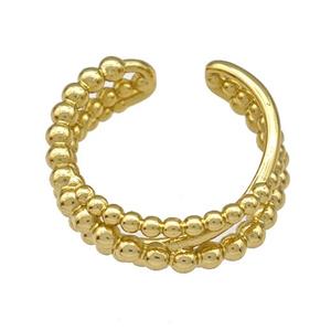 Copper Rings Gold Plated, approx 7.5mm, 18mm dia [FN40408]