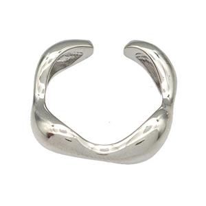 Copper Rings Platinum Plated, approx 6mm, 18mm dia [FN40409]