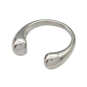 Copper Rings Platinum Plated, approx 7mm, 18mm dia [FN40411]
