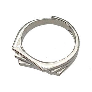 Copper Rings Platinum Plated, approx 4-15mm, 18mm dia [FN40413]