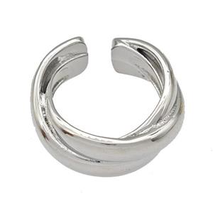 Copper Rings Platinum Plated, approx 9mm, 18mm dia [FN40419]