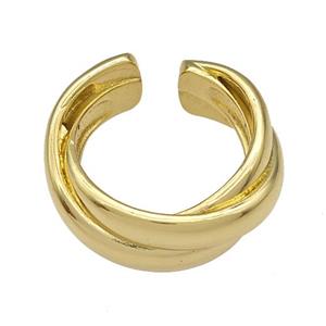 Copper Rings Gold Plated, approx 9mm, 18mm dia [FN40420]