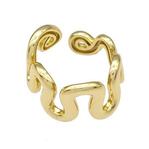 Copper Rings Gold Plated, approx 12mm, 18mm dia [FN40422]