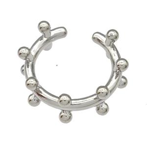 Copper Rings Platinum Plated, approx 9.5mm, 18mm dia [FN40423]