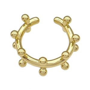 Copper Rings Gold Plated, approx 9.5mm, 18mm dia [FN40424]