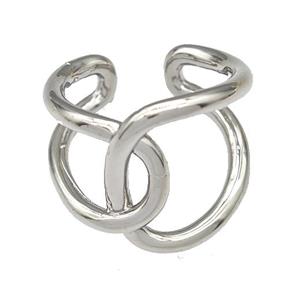 Copper Rings Platinum Plated, approx 20mm, 18mm dia [FN40431]