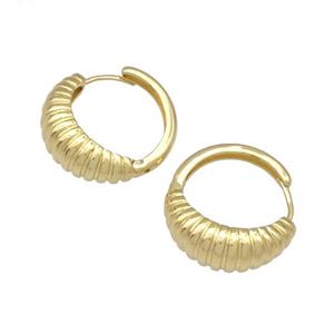 Copper Hoop Earrings Gold Plated, approx 20mm [FN40581]
