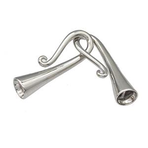 Copper Clasp Cord End Platinum Plated, approx 6-28mm [FN40596]