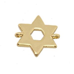 Copper Star Connector Gold Plated, approx 12mm [FN40643]