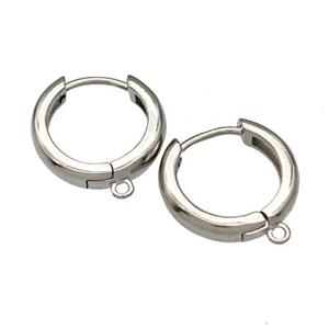 Copper Hoop Earrings Platinum Plated, approx 16mm [FN40670]