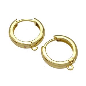 Copper Hoop Earrings Gold Plated, approx 16mm [FN40671]