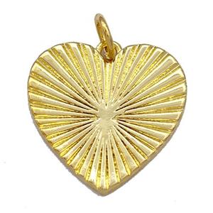 Copper Heart Pendant Gold Plated, approx 20mm [FN40772]
