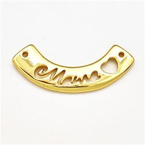 Mama Heart Copper Pendant Gold Plated, approx 7-30mm [FN41240]