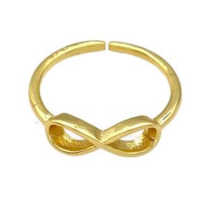 Copper Infinity Rings Gold Plated, approx 5-15mm, 18mm dia [FN41600]