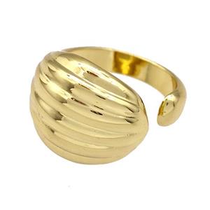 Copper Rings Gold Plated, approx 16-19mm, 18mm dia [FN41616]