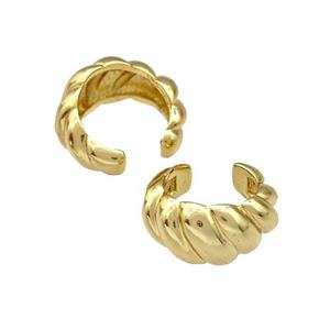 Copper Rings Spiral Gold Plated, approx 6mm, 13.5mm dia [FN41653]