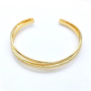 Copper Bangles Gold PLated, approx 9mm, 50-60mm dia [FN41772]