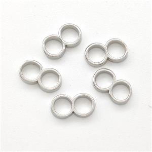 Copper 8-Link Connector Platinum Plated, approx 4-7mm [FN41879]