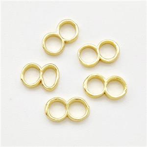 Copper 8-Link Connector Gold Plated, approx 4-7mm [FN41880]
