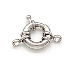 Copper Clasp Buoy Platinum Plated, approx 13mm [FN41892-13MM]
