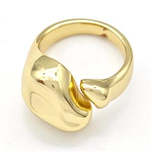 Copper Rings Gold Plated, approx 9-15mm, 18mm dia [FN41911]