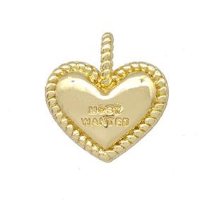 Copper Heart Pendant Gold Plated, approx 13-16mm [FN41950]